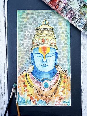 Lord Vitthal | Watercolor Painting by Shiva Pandey