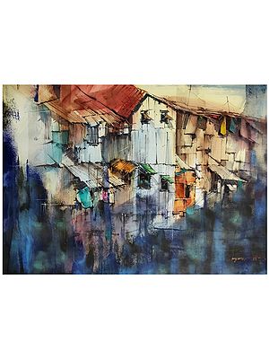 Ghetto | Painting By Santu Naskar | Water Colour On Paper