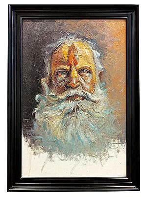 Sadhu (Sannyasi) | Boby Abraham | Oil On Canvas| With Frame