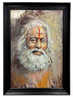 Sadhu Baba | Boby Abraham | Oil On Canvas | With Frame
