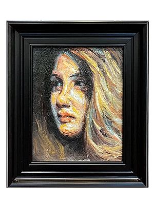 Classic Girl | Boby Abraham | Oil On Canvas| With Frame