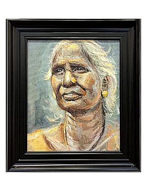 Old Woman | Boby Abraham | Oil On Canvas | With Frame