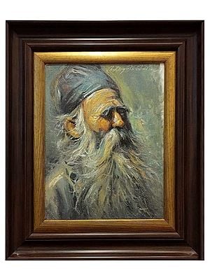 The White Beard | Boby Abraham | Oil On Canvas | With Frame