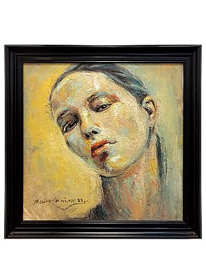 Girl Portrait | Boby Abraham | Oil On Canvas| With Frame