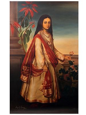The Royal Lady Oil Painting on Canvas | Without Frame