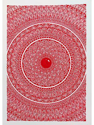 Red Fullpage Mandala Artwork