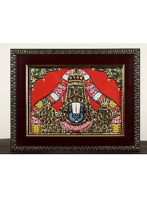 Lord Venkateswara Bust | Tanjore Painting with Frame