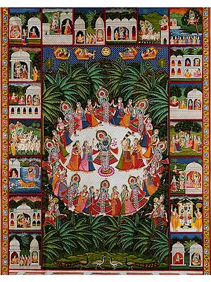 Shrinathji Raas Leela Painting | Pichwai Art