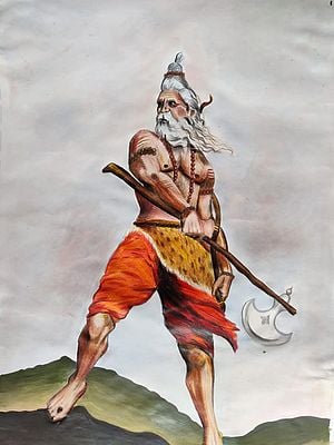 Lord Parashurama Sketch Painting by Asha Gami