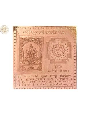 Shri Bhuvaneshwari Copper Yantra