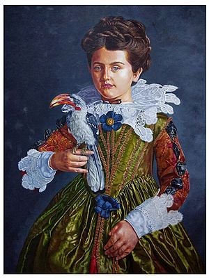 Portrait of Spanish Girl | Oil on Canvas Painting by Arun Kumar