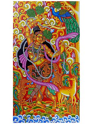 Nartaki : The Divine Dancer | Acrylic on Canvas Painting by Arun Kumar