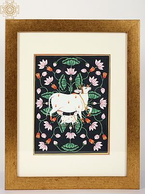 Cow and Calf | Watercolor Painting on Paper | With Frame