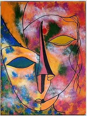 Shiv Shakti | Acrylic on Canvas | Painting By Ruchi Gupta