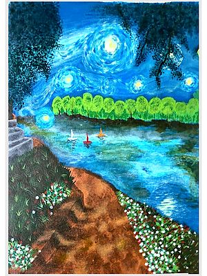 The Night Beauty | Acrylic on Canvas | Painting By Ruchi Gupta