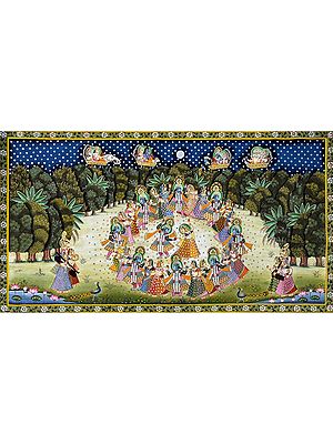 Dheeraj Munot's Radha Krishna Raas Leela Cotton Pichhwai Art