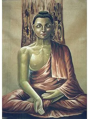 Buddha Art | Watercolor on silk