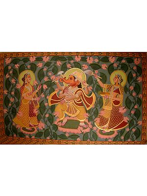 Ganesha with Ridhi and Sidhi