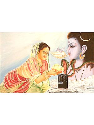 Worshipping Bhagawan Shiva