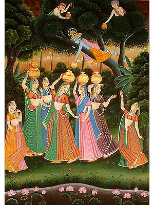 Krishna Devises an Ingenious Way for Stealing Butter