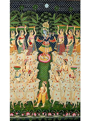Krishna Enchants both Gopis and Cows