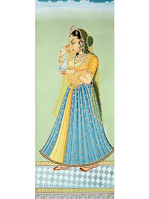 Lady Confides in Her Bird