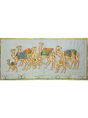 Procession of a Camel Family