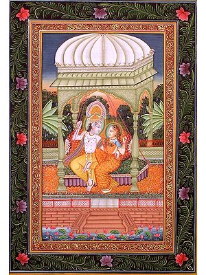 Radha Krishna on a Swing