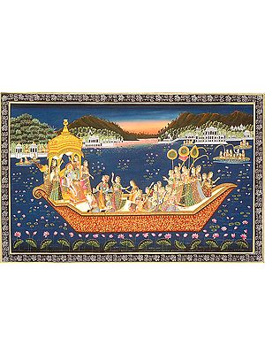 Radha Krishna Take us Across the Ocean of Suffering On the Ferryboat of Love