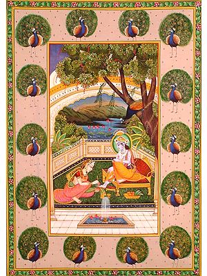 Radha Paints Krishna's Feet