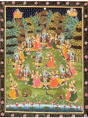 Rasa Mandala - A Divine Circular Dance of Krishna and Gopis