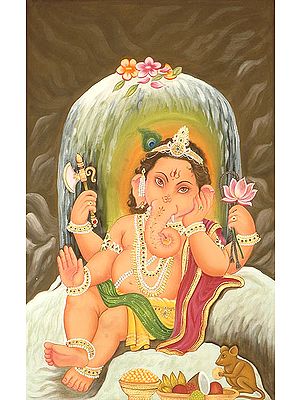 Shivalinga Protects Baby Ganesha