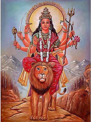 Simhavahini Durga (The Goddess Who Rides A Lion)