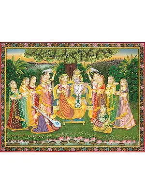 Radha Krishna with Gopis
