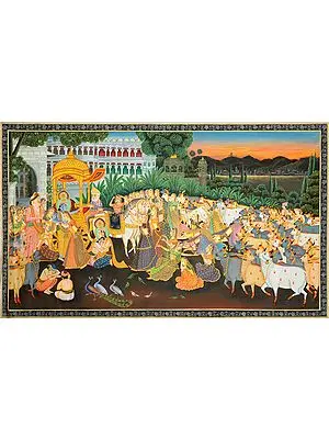 Krishna and Balarama Leave for Mathura