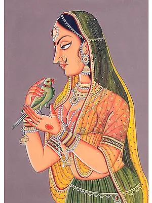 Nayika Conversing with Her Parrot