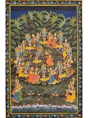 Rasa Mandala - A Divine Circular Dance of Krishna and Gopis