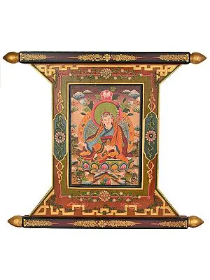 The Matchless Guru Padmasambhava (Thangka From Nepal)