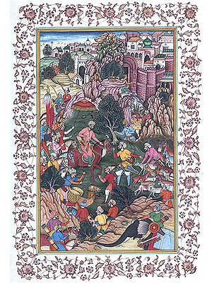 Babur Captures a Flock of Sheep from the Hazaras