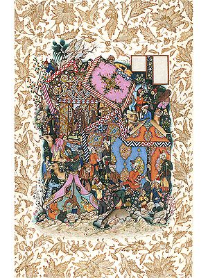 Majnun Eavesdrops on Layla's (Laila's) Camp