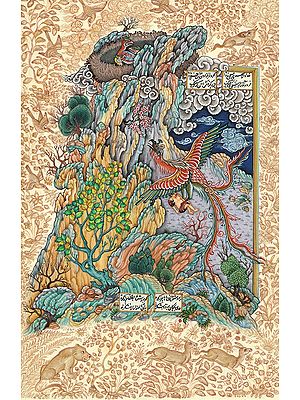 The Bird Simurgh Takes the White-Haired Zal to Her Nest in the Mountains (From the Shahnama)