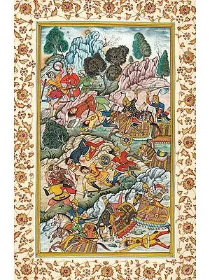 Battle Scene from the Akbarnama