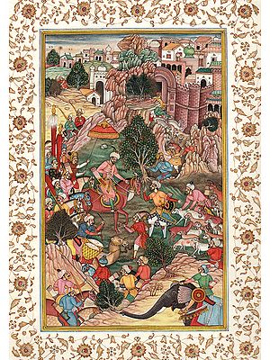 A Folio Illustrating an Episode from the Baburnama