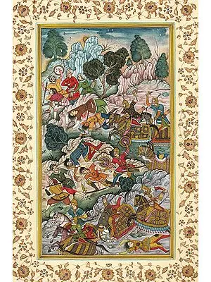 Battle Scene from the Akbarnama