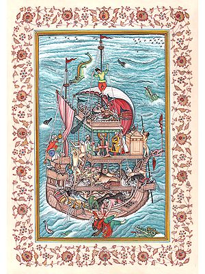 Noah's Ark, from the Akbarnama, attributed to Miskin