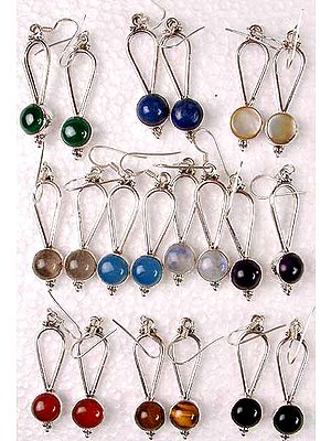 Lot of Ten Inveretd Noose Earrings