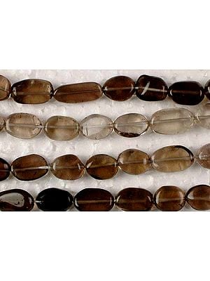 Multi-Hued Smoky Quartz Ovals | Gemstone Beads