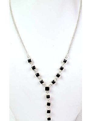 Necklace of Black Onyx Squares