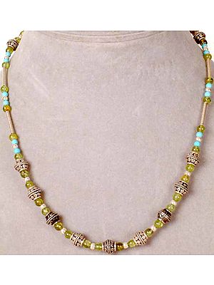 Turquoise and Peridot Necklace