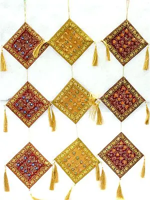 Lot of Three Beaded Banarasi Bandharwals for the Doorstep